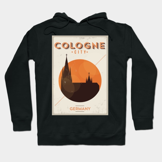 Cologne Poster Design Hoodie by kursatunsal